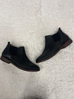 Sutro Woven Leather Booties